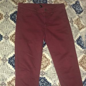 Red skinny jeans from H&M